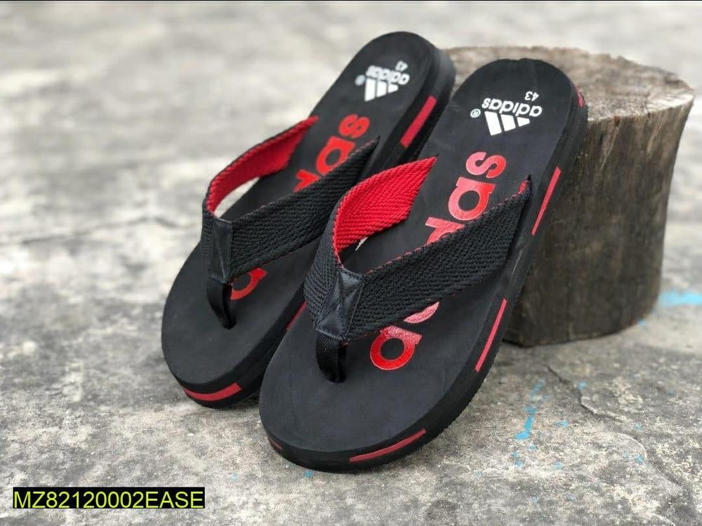 Stylish Men's Flip Flops - Black & Red